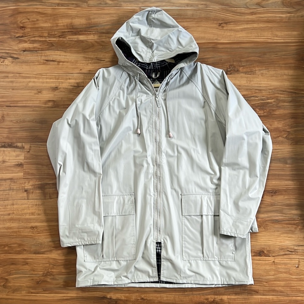 Totes Women’s Beige Flannel Lined Rain Parka